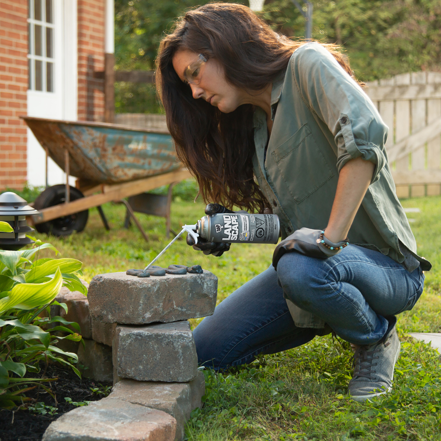 Landscape backyard foam DAP
